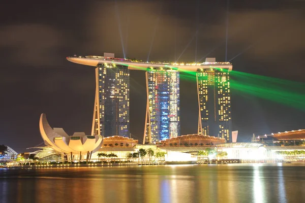 Σιγκαπούρη - 10 Απριλίου, 2016:Skyline για κόλπο άμμο στη Σιγκαπούρη. — Φωτογραφία Αρχείου