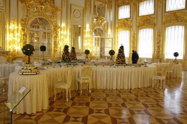 Saint Petersburg Russia October 2014 Interior One Halls Catherine Palace — Stock Photo, Image
