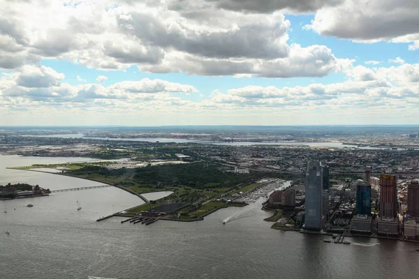 New York Usa Juni 2018 Luftaufnahme Des Flusses Und Des — Stockfoto