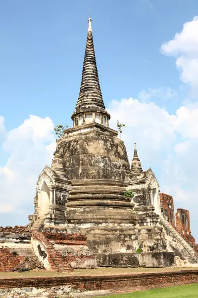 Velký Prang Wat Phrasisanpeth Slavný Historické Památky Ayutthaya Thajsko — Stock fotografie