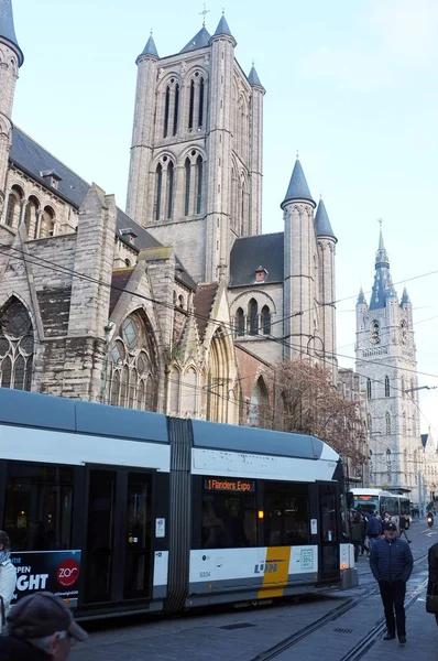 Die Kirche des Heiligen Nikolaus von Gent — Stockfoto