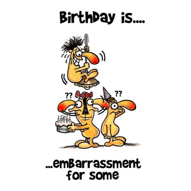 Adam onun Doğum günü ve gizleme utanıyor 