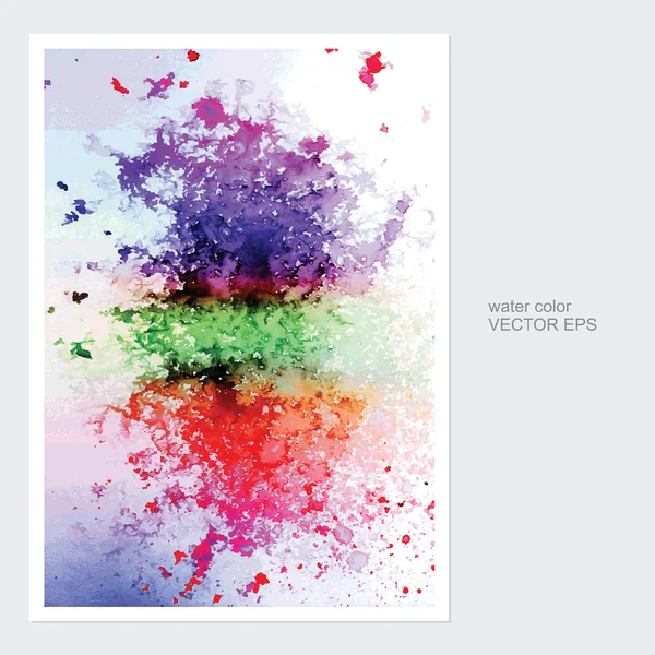 Cards with watercolor design vector — Stock Vector