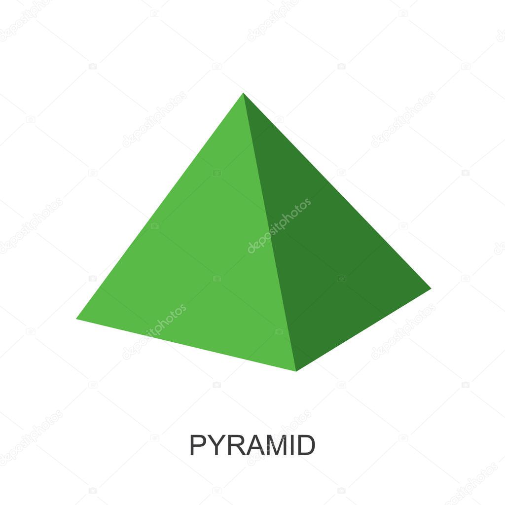 3d shape-pyramid vector