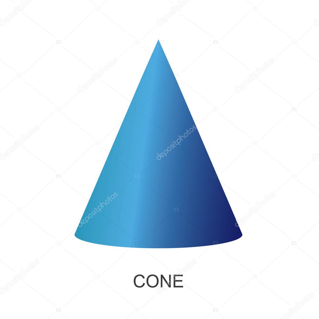 3d shape-cone vector