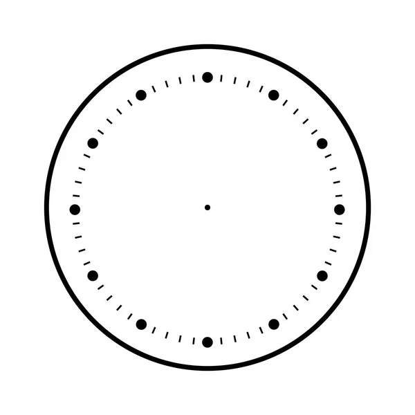 Uhr Gesicht blank isoliert auf weißem Hintergrund — Stockvektor