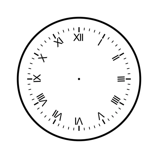 Reloj cara en blanco aislado sobre fondo blanco — Vector de stock