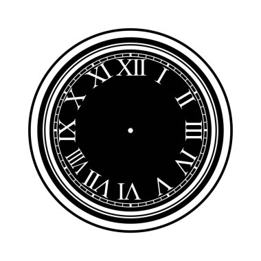 Saat yüzü boş beyaz arka plan üzerinde izole