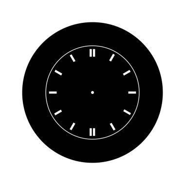 Saat yüzü boş beyaz arka plan üzerinde izole