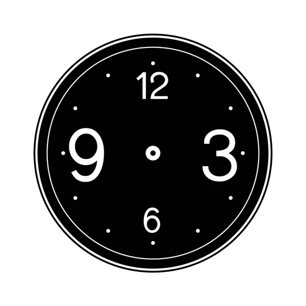 Relógio rosto em branco isolado no fundo branco — Vetor de Stock
