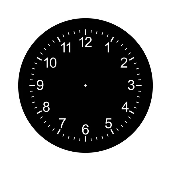 Reloj cara en blanco aislado sobre fondo blanco — Vector de stock