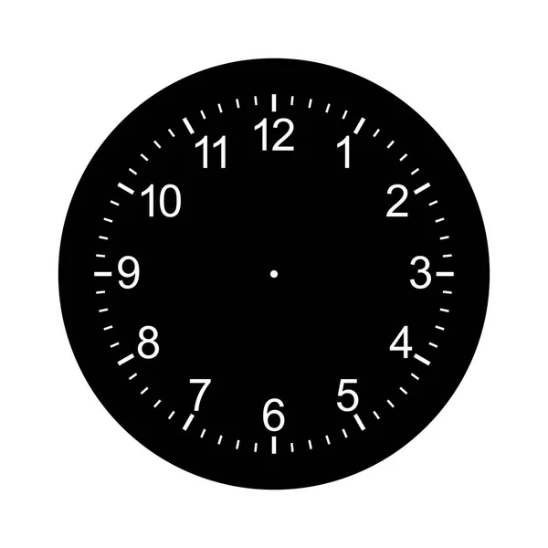 Horloge visage vide isolé sur fond blanc — Image vectorielle