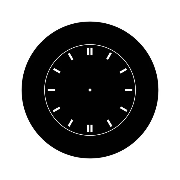 Horloge visage vide isolé sur fond blanc — Image vectorielle