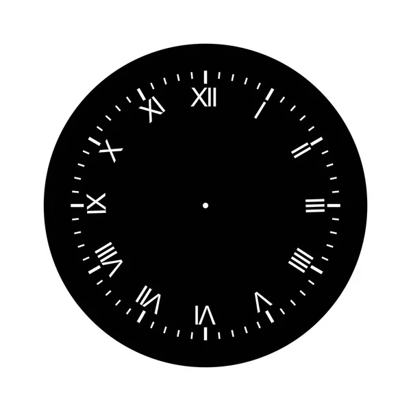 Uhr Gesicht blank isoliert auf weißem Hintergrund — Stockvektor