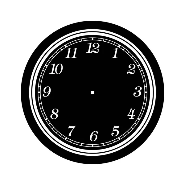 Reloj cara en blanco aislado sobre fondo blanco — Vector de stock