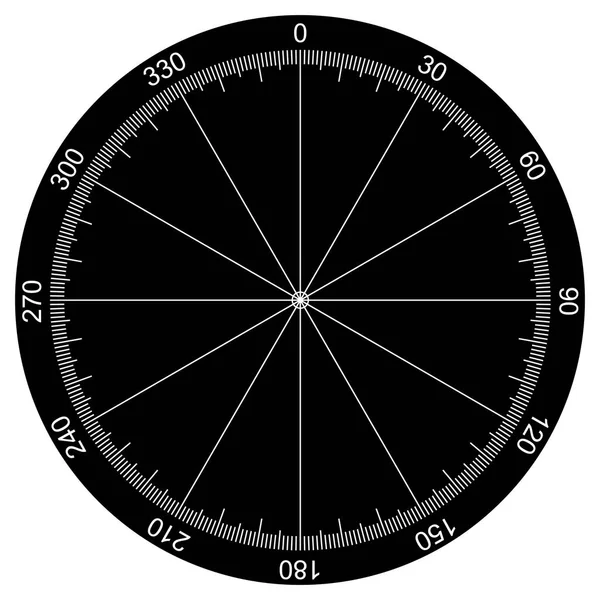 Protractor - Tamanho real vetor de graduação — Vetor de Stock