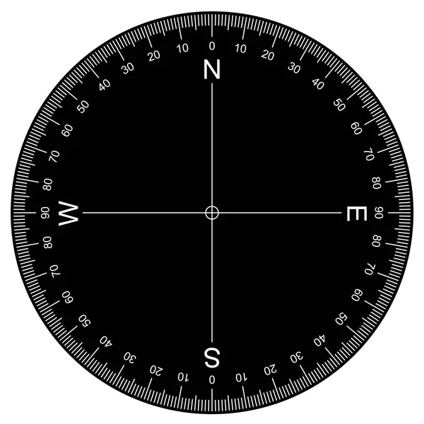 Protractor - Tamanho real vetor de graduação — Vetor de Stock