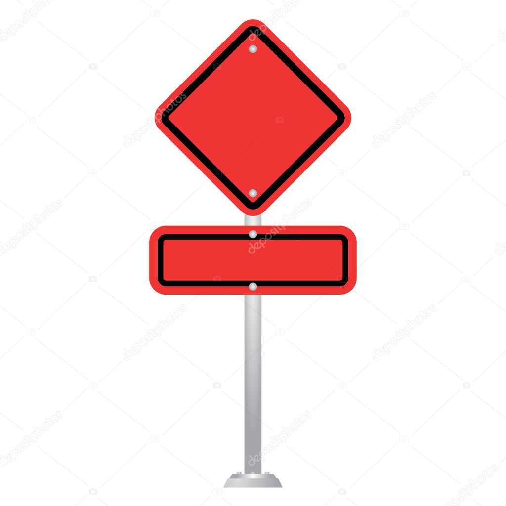 Blank Road Sign Board vector