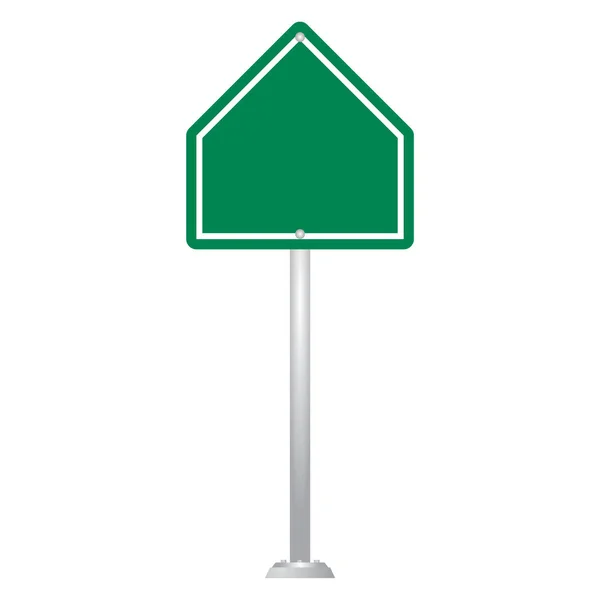 Vert Panneau de signalisation Blank Road vecteur — Image vectorielle