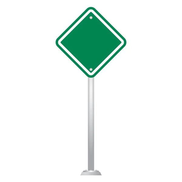 绿色空白道路标志牌矢量 — 图库矢量图片