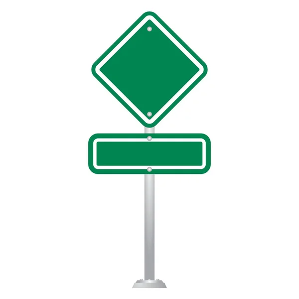 Зеленый вектор дорожного знака — стоковый вектор