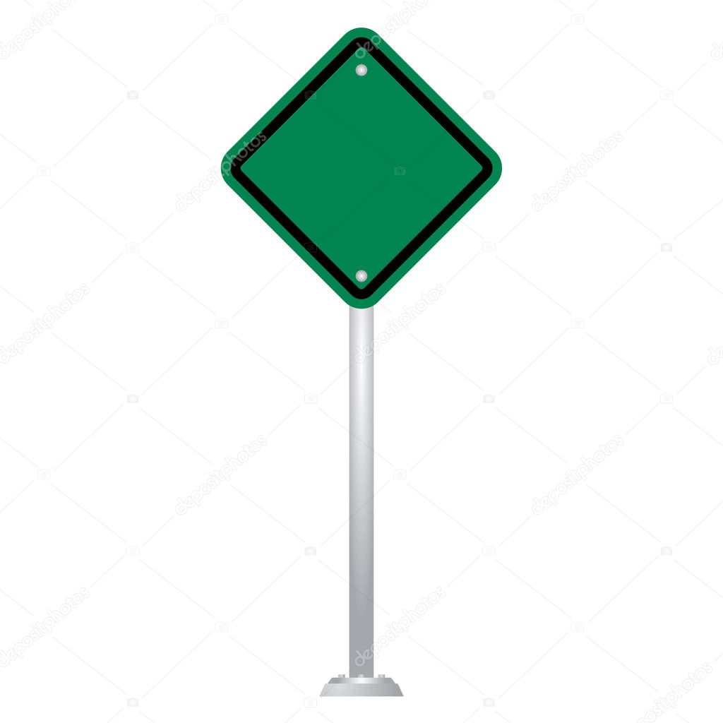 green Blank Road Sign Board vector