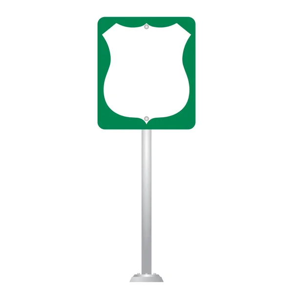 Placa de sinal de estrada em branco vetor — Vetor de Stock