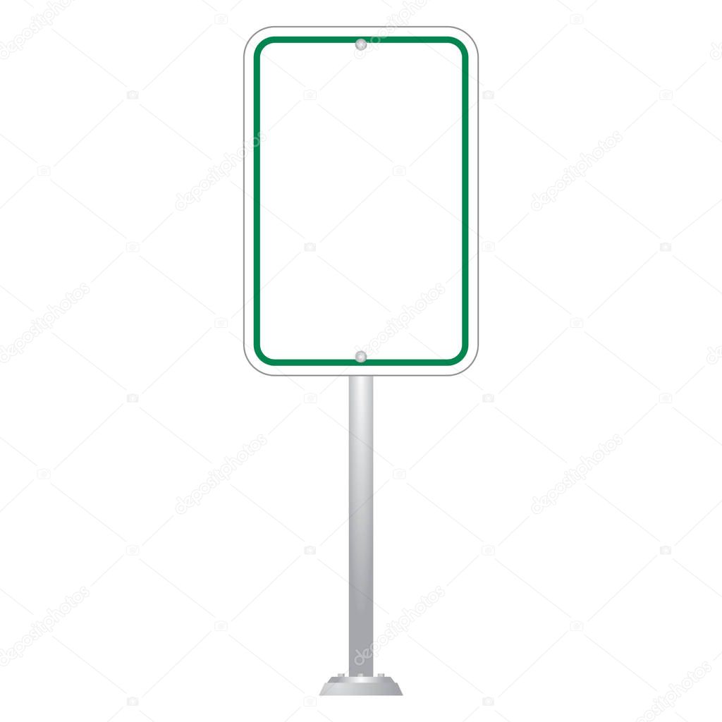 Blank Road Sign Board vector