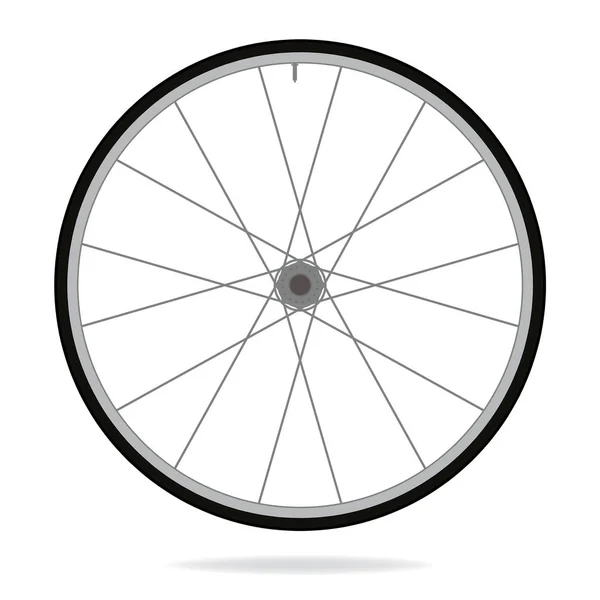 Roue de vélo - illustration vectorielle sur fond blanc — Image vectorielle