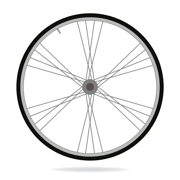 Roda de bicicleta - ilustração vetorial sobre fundo branco —  Vetores de Stock