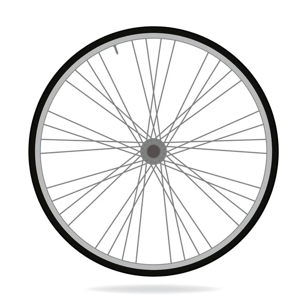 Rueda de bicicleta - ilustración vectorial sobre fondo blanco — Archivo Imágenes Vectoriales