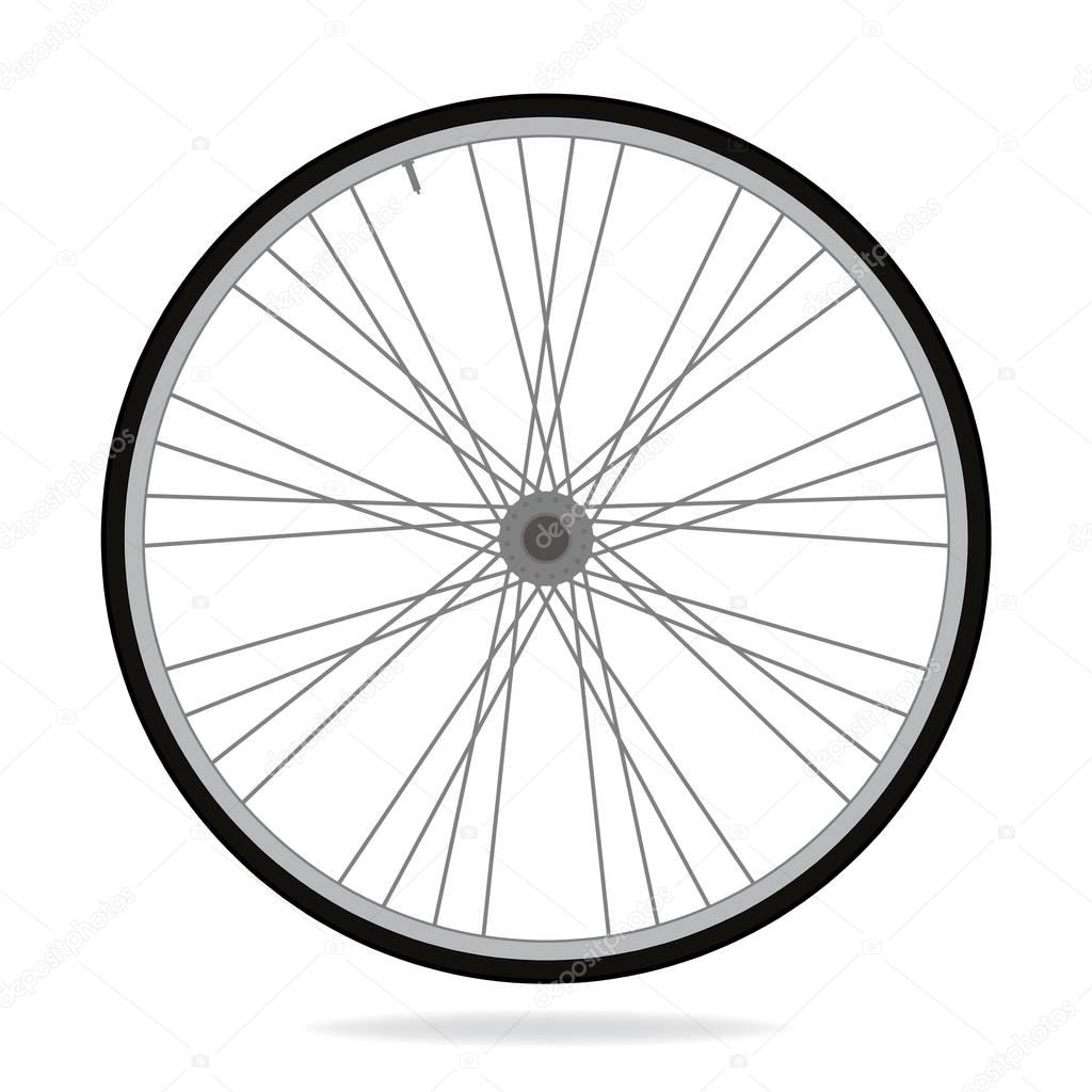 Image of Bike wheel - vector illustration on white background