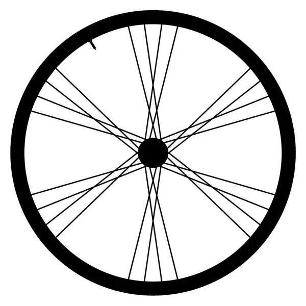 Roue de vélo - illustration vectorielle sur fond blanc — Image vectorielle