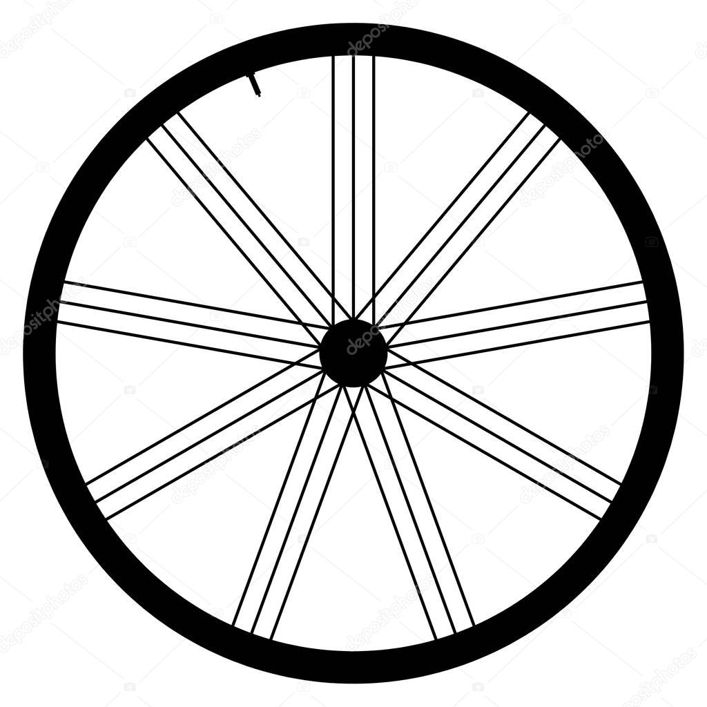 Bike wheel - vector illustration on white background