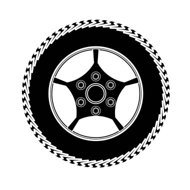 Lastik ve jant vektör çizim