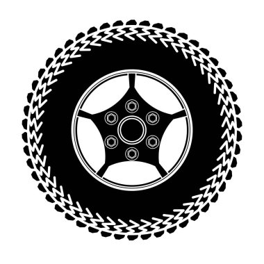 Lastik ve jant vektör çizim