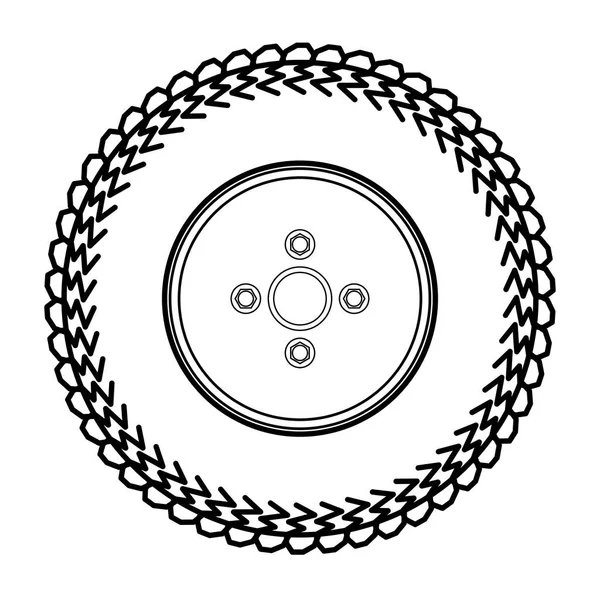 Pneus e rodas Vector Ilustração —  Vetores de Stock