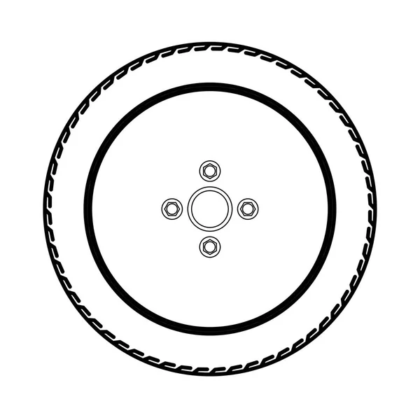 Anvelope și roți Vector Illustration — Vector de stoc