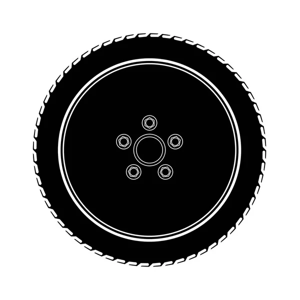 Tires and wheels Vector Illustration — Stock Vector