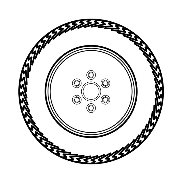 轮胎和轮子矢量图 — 图库矢量图片