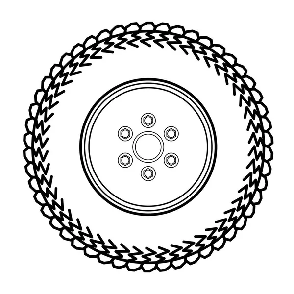 轮胎和轮子矢量图 — 图库矢量图片