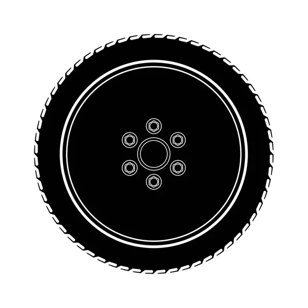 Tires and wheels Vector Illustration — Stock Vector