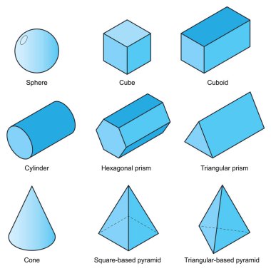 Beyaz arka plan vector.illustration eps10 üzerinde izole 3d şekil kümesi