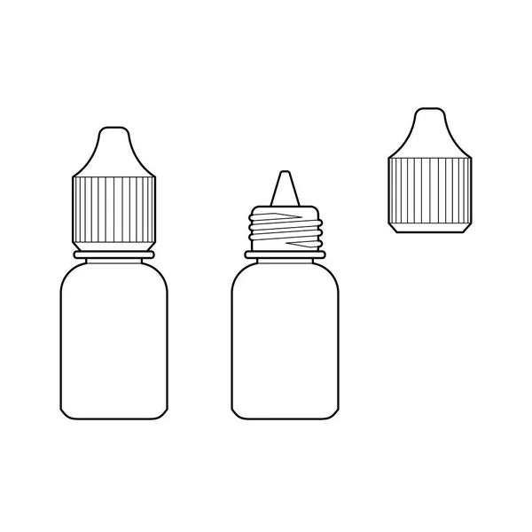 Oko upuść butelka izolować na białe tło wektor — Wektor stockowy
