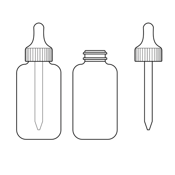 Isolare la bottiglia di collirio su un vettore di sfondo bianco — Vettoriale Stock