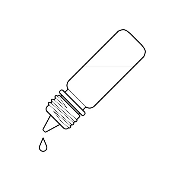 目ドロップ ボトル分離に白背景のベクトル — ストックベクタ