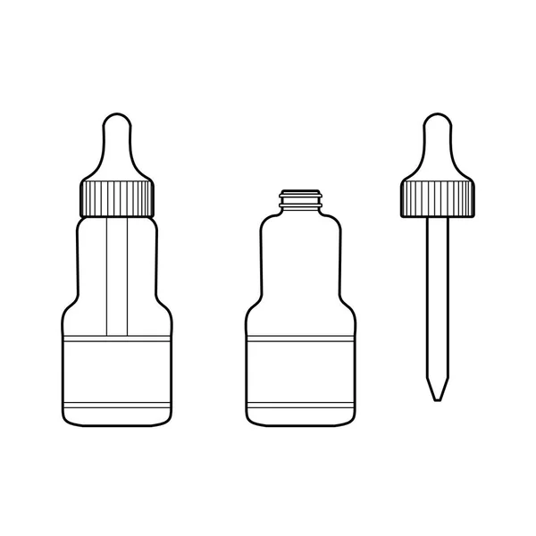 Oog Drop fles isoleren op witte achtergrond vector — Stockvector