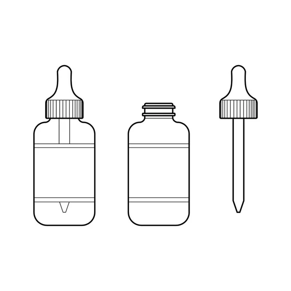 Oog Drop fles isoleren op witte achtergrond vector — Stockvector