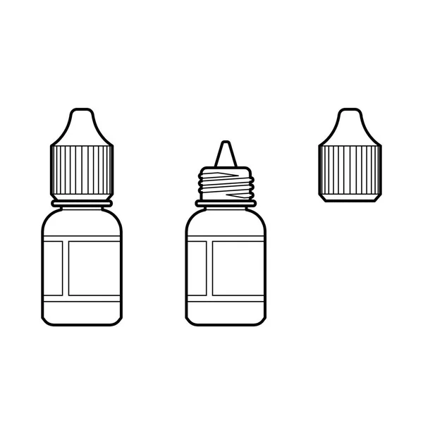 目ドロップ ボトル分離に白背景のベクトル — ストックベクタ