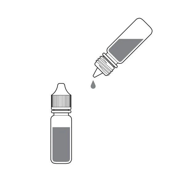 Isolare la bottiglia di collirio su un vettore di sfondo bianco — Vettoriale Stock